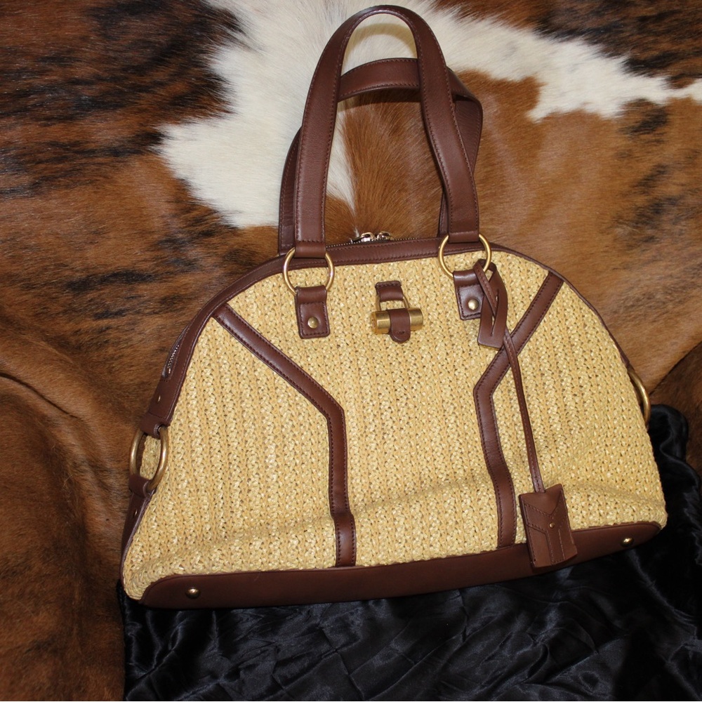 Yves Saint Laurent Brown and Tan Satchel